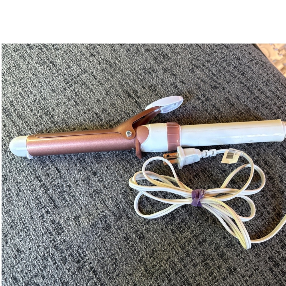 Conair Double Ceramic 1 Inch Curling Iron Rose Gold White CD701 Turbo Heat